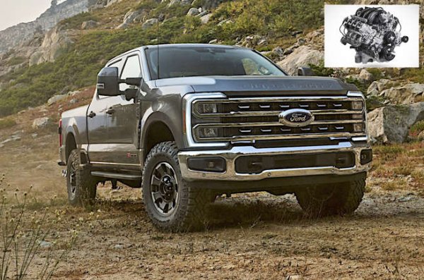 Godzilla е задвижван с бензинов V8, представен през моделната година 2020 с капацитет от 7,3 литра. Оттогава се предлага като 6,8. Монтира се на по-големи превозни средства и обикновено има мощност под 400 конски сили. 

Изключение прави версията, монтирана на камионите F-Series Super Duty , които са в така наречения клас Heavy Duty. За това приложение 7,3-литровият Godzilla произвежда 430 конски сили.
